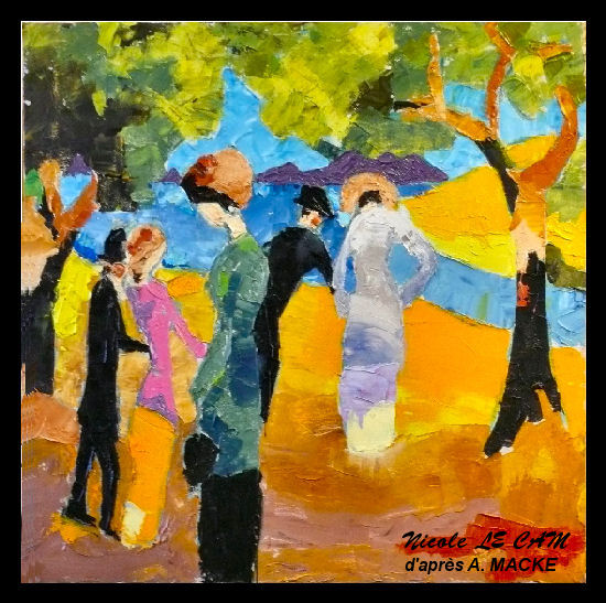 Peinture au couteau sur toile