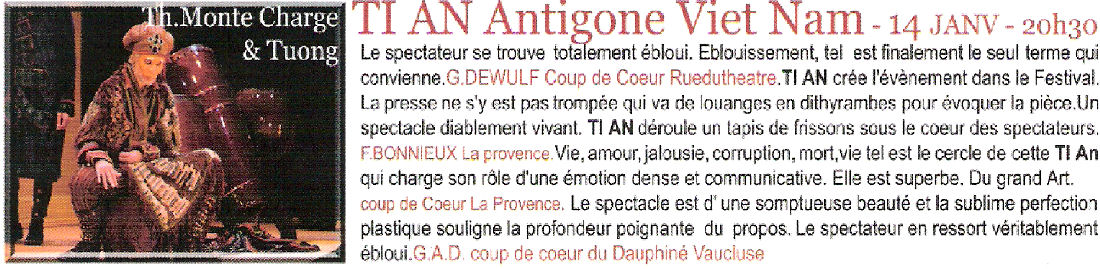 Programme du spectacle